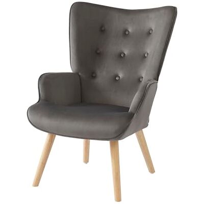 BAÏTA Sam fauteuil grijs fluweel BAÏTA Sam fauteuil grijs fluweel