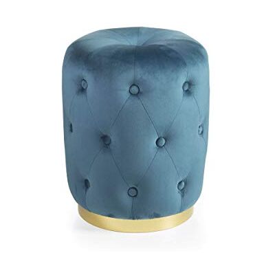 Baroni Home Montemaggi Gewatteerde zitzak, suède, blauw, L Baroni Home Montemaggi Gewatteerde zitzak, suède, blauw, L