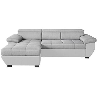 Mivano Cotta Rec-2 hoekbank, structuurweefsel, 100% kunstleer, PU, 64% polyurethaan, 25% polyester, 11% katoen, 170 x 267 x 79 cm, grijs/argent Mivano Cotta Rec-2 hoekbank, structuurweefsel, 100% kunstleer, PU, 64% polyurethaan, 25% polyester, 11% katoen, 170 x 267 x 79 cm, grijs/argent