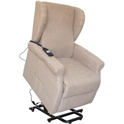 GARDENIA Lara Elektrische relaxstoel met verstelbare rugleuning, 2 motoren, staal, taupe, 72 x 92 x 103 cm GARDENIA Lara Elektrische relaxstoel met verstelbare rugleuning, 2 motoren, staal, taupe, 72 x 92 x 103 cm