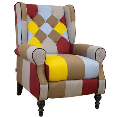 GARDENIA Relaxstoel Patchwork Bergère modern design GARDENIA Relaxstoel Patchwork Bergère modern design