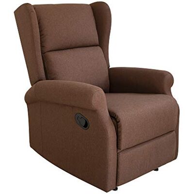 GARDENIA Handmatige relaxstoel van stof, kleur bruin GARDENIA Handmatige relaxstoel van stof, kleur bruin