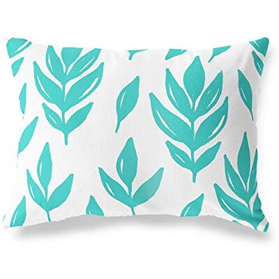 Bonamaison Turkoois-Wit Decoratieve Kussensloop, Kussenhoezen Bank, Decoratieve Kussenhoesjes, Kussensloop; Sofa, Slaapkamer, Kantoor, Auto 35x50 Cm Ontworpen en vervaardigd in Turkije Bonamaison Turkoois-Wit Decoratieve Kussensloop, Kussenhoezen Bank, Decoratieve Kussenhoesjes, Kussensloop; Sofa, Slaapkamer, Kantoor, Auto 35x50 Cm Ontworpen en vervaardigd in Turkije
