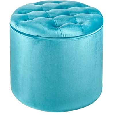 Baroni Home - Pouf Contenitore - Turkoois - Pouf Baroni Home - Pouf Contenitore - Turkoois - Pouf
