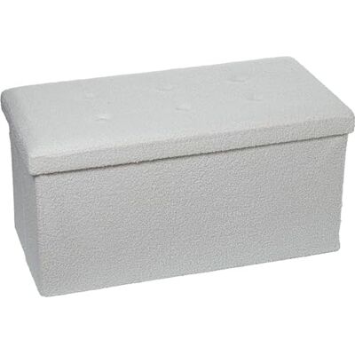 DRW Opvouwbare zitzak met opbergruimte van polyester, wit, pluche, 38 x 38 x 77 cm DRW Opvouwbare zitzak met opbergruimte van polyester, wit, pluche, 38 x 38 x 77 cm