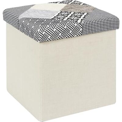 HOME DECO FACTORY HOME DECO HD7491 zitzak voor patchwork, zitbank, opvouwbaar, voor woonkamer, slaapkamer, eetkamer, grijs, wit, zwart, beige, 38 x 38 cm HOME DECO FACTORY HOME DECO HD7491 zitzak voor patchwork, zitbank, opvouwbaar, voor woonkamer, slaapkamer, eetkamer, grijs, wit, zwart, beige, 38 x 38 cm