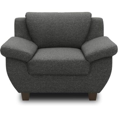 DOMO. collection Stoel Panama, gestoffeerde stoel, enkele stoel, sofaset, 3-2-1 fauteuil, 91 x 108 x 80 cm (DxBxH), antraciet DOMO. collection Stoel Panama, gestoffeerde stoel, enkele stoel, sofaset, 3-2-1 fauteuil, 91 x 108 x 80 cm (DxBxH), antraciet