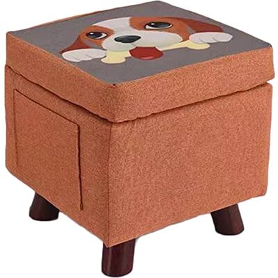 STAKMANN Zitzak van hout, stoffen bekleding, afmeting 32 cm, kofferbak, multifunctioneel, kruk, speelgoed, voetensteun, antislip, ideaal voor kinderkamer (oranje) STAKMANN Zitzak van hout, stoffen bekleding, afmeting 32 cm, kofferbak, multifunctioneel, kruk, speelgoed, voetensteun, antislip, ideaal voor kinderkamer (oranje)
