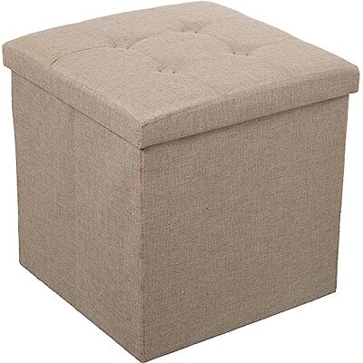 DRW Zitzak om op te plakken, van polyester, beige, 45 x 45 x 45 cm DRW Zitzak om op te plakken, van polyester, beige, 45 x 45 x 45 cm