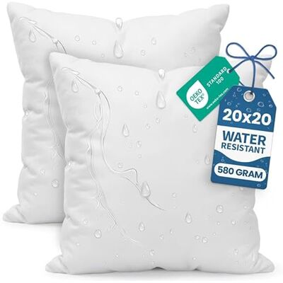 Utopia Bedding Waterbestendige sierkussens (50 x 50 cm, set van 2) decoratieve vierkante kussens voor binnen en buiten voor slaapbank en bank Utopia Bedding Waterbestendige sierkussens (50 x 50 cm, set van 2) decoratieve vierkante kussens voor binnen en buiten voor slaapbank en bank