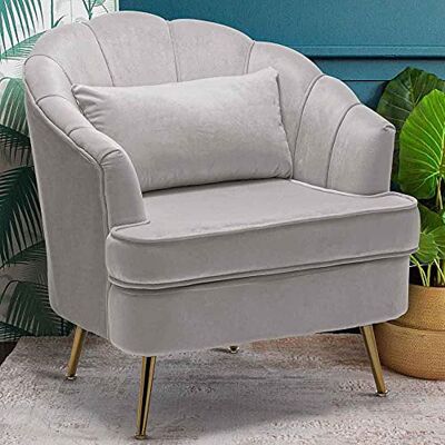BAKAJI Fauteuil Relax stoel bekleding van stof structuur hout en metalen poten kleur goud gewatteerd, modern design, gewatteerd, grote rugleuning, afmetingen 80 x 78 x 82 cm (grijs) BAKAJI Fauteuil Relax stoel bekleding van stof structuur hout en metalen poten kleur goud gewatteerd, modern design, gewatteerd, grote rugleuning, afmetingen 80 x 78 x 82 cm (grijs)