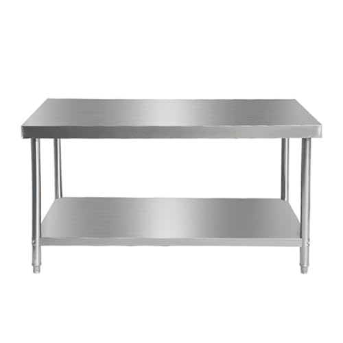 LOERSS Roestvrijstalen voorbereidingstafel, commerciële werktafel, BBQ voorbereidingstafel, metalen werktafel voor keukenvoorbereiding, outdoor voedselvoorbereidingstafel, roestvrijstalen tafel, voor