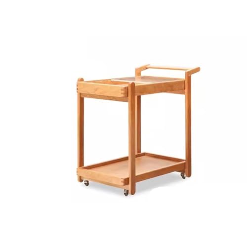 BKSK Bank Massief houten trolley Chinese stijl bank bijzettafel zijkast woonkamer beweegbare salontafel balkon kleine tafel Banken Voor Woonkamer (Color : B, Size : 66.3 * 41 * 68cm)