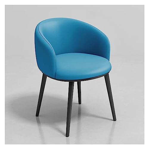 SimKha Eetkamerstoelen Gestoffeerde Fauteuil Keukenstoel met armleuning en metalen poten, Tub Chair Woonkamer Lounge Chair Vrijetijdsstoelen voor thuiskantoor en restaurantmeubilair (Kleur: Blauw)