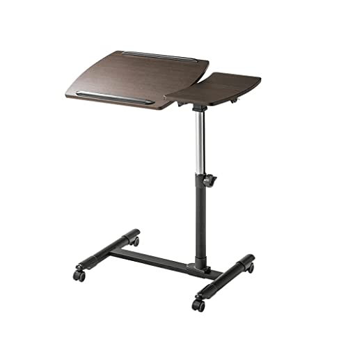 GeRRiT Medische bedtafels Verplaatsbare bedtafel Mobiele laptoptafel Tafel met wielen Verstelbare hoogte voor nachtkastje Bedtafel voor kantoor Staand bureau