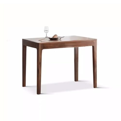 TUSUOD Lunchtafel Massief houten eettafel Zwart walnoot Rechthoekige eettafel Restaurantmeubilair Onderhandelingstafel Tafel Eetkamer Thuis Kantinetafel (Size : S:120 * 75 * 75cm)