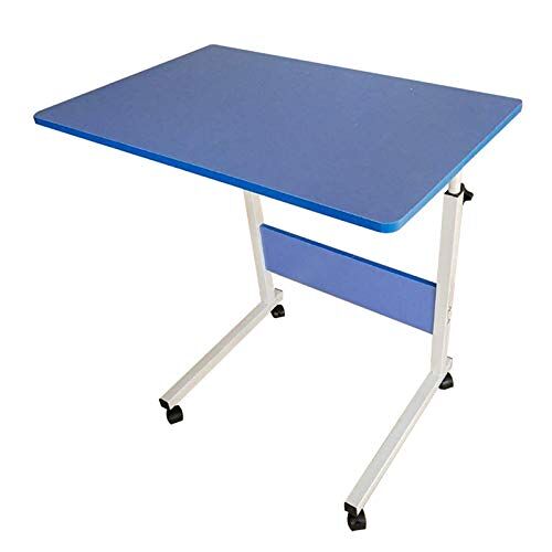 FAXIOAWA De bank-overbedtafel Verstelbare laptopbedtafel In hoogte verstelbare mobiele tafel Werkstation Laptop-overbed Multi-tafel (blauw 80 * 40)