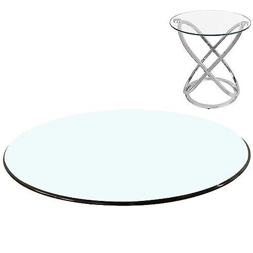 SAGIDAR Gehard glas rond tafelblad, Rond gehard glas, Glazen tafelblad, Glazen eettafel, Ronde glazen bovenpaneel, Voor salontafel/eettafel, 15IN 20IN 25IN 30IN 35IN 35IN 35IN