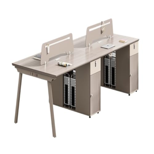 DYTENZYC Laptop Lade Vierpersoonsbureau Werkstation Personeelstafel En Stoel Computer Dek Kantoor 6-persoonspersoneelsbureau 4-persoons Schoot Bureau (Color : Z, Size : A)