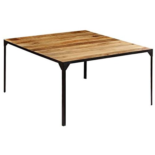 TANZEM Eettafel 140 x 140 x 76 cm van massief mangohout, eettafel, moderne eettafel, eettafel voor tuin (SPU:246628)