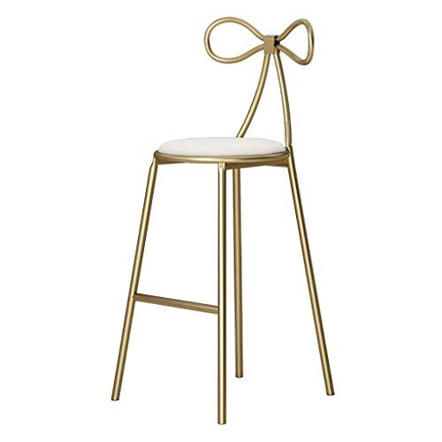 ZARUFT Barkruk Signature Design Barkruk Pub Hoogte Set Hoge Kruk Kruk Ijzeren Bar, Minimalistische Kruk Eetkruk Kruk Kruk (Kleur: Wit, Maat: 65CM) Beauty Comes