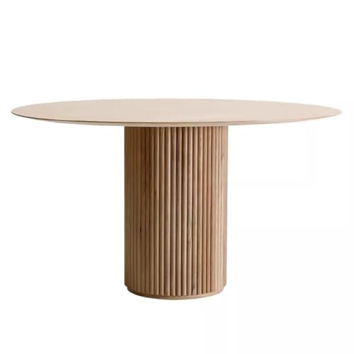 ULTRAWAVE Eettafel Massief houten eettafel, ronde eettafel, Chinese ronde tafel, eenvoudige eettafel, discussietafel, salontafel for thuis Keukentafels (Size : M:110 * 75cm)
