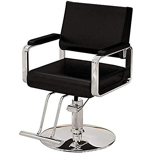 EBOSCUJW Hydraulische stoel voor bedrijf of thuis, schoonheidsstoel kappersstoelen voor haarstylist kappersstoel hydraulische kappersstoel tattoo-stoel (420 lbs) (kleur: beige) (beige) met (zwart)
