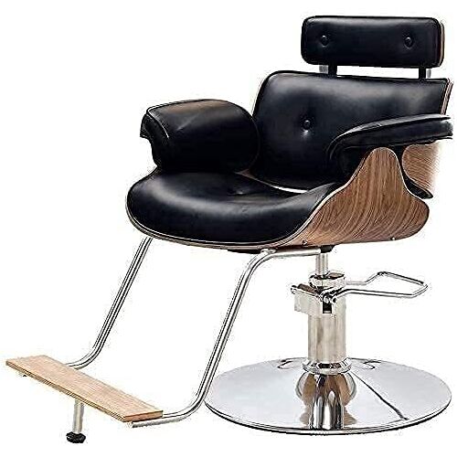 VisEnt Hydraulische stoel voor bedrijf of thuis, schoonheidsstoel kappersstoelen voor kapper, kappersstoel, hydraulische mode kappersstoel (420 lbs) (lichtgrijs C) (zwart B) (zwart B)