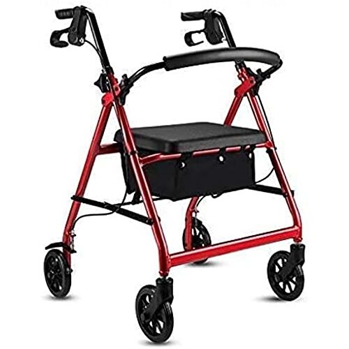 ELzEy Rollator Looprek Ouderenwagen Aluminium Looprek met Zitting Antislip Wandelstok met l Verlangen naar Full moon