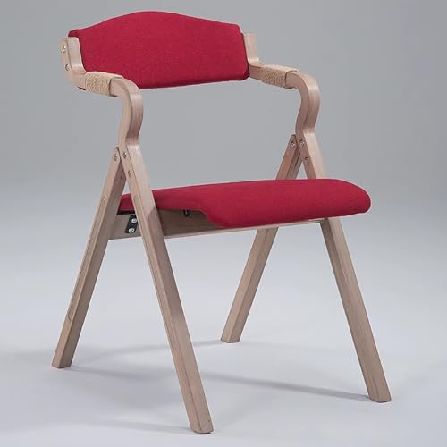 WestUx Houten moderne klapstoelen, stapelbare eetkamerstoelen voor binnen, retro evenementstoel, zwaar belastbare loungestoel, oversized voor evenementen kantoor, A, 49 x 59 x 77 cm