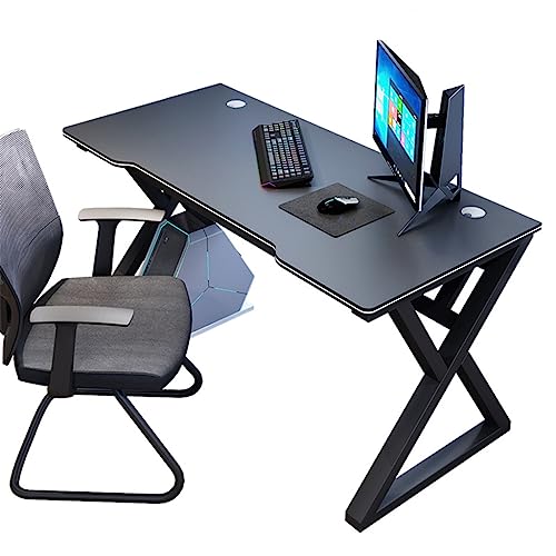 XMDEUR Gaming Bureau, Ergonomisch PC Computer Bureau, Thuis Bureau Tafel Gamer Werkstation, PC Computer Bureau Gaming Tafel X-vormig Gamer Werkstation met Gaasdraad,AL 80CM