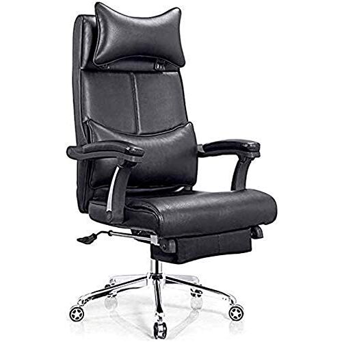 FJGQXL gaming stoel Bureaustoel Bureaustoel Leer Gaming Bureaustoel Draaibare directiestoelen Bureaustoelen Computerstoel Bureaustoel (Kleur: Zwart, Maat: 115x54x74cm)