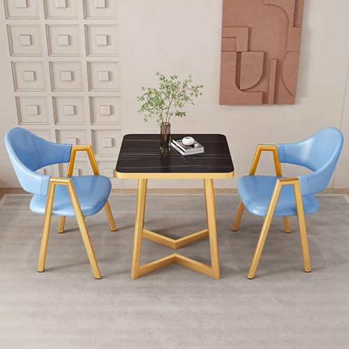 DIHRVTHC Kantoortafel- En Stoelenset Zakelijke Eettafel, Onderhandelingstafel Verkoop Kantoor Winkels Vergaderingen, Café Balkon Kledingwinkel Kantoor Bioscoop Moderne Eenvoud (Color : B-07, Size : 70cm)