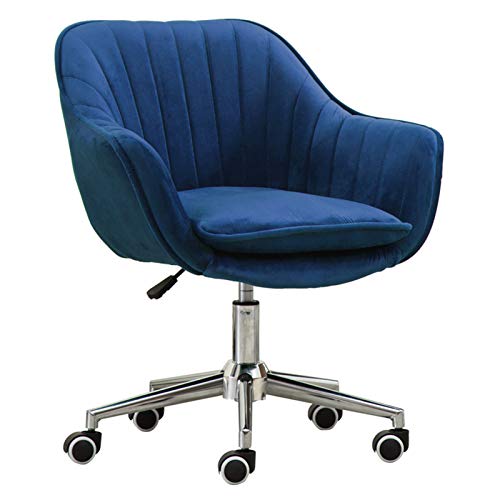 ZJXDPBF Ergonomische bureaustoel voor thuis, bureaustoel, ergonomische computer-bureaustoel, gevoerde bureaustoel, fluwelen stof, bureaustoel met arm