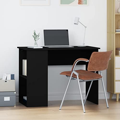 TEKEET Kantoormeubilair-bureau zwart 100x55x75 ontworpen houten meubels