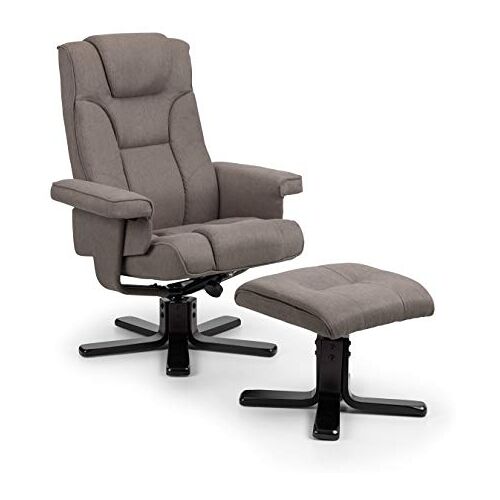 Julian Bowen Malmo draaifauteuil en kruk grijs