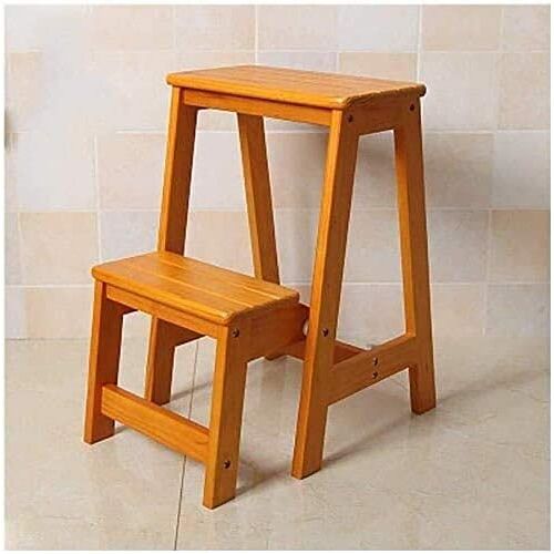 FFFHYIZH Stap Kruk Hout Hoge Houten Bank Keuken Seat Opvouwbare Ladder Stoel Multifunctionele Ladders Ladder Kruk