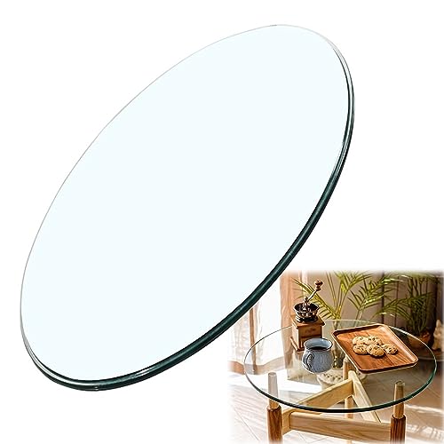 HJXGQJM Ronde glazen tafelblad gehard glazen tafelblad, glazen eettafelblad, tafelblad gehard glas rond, helder en zwaar, massief glas, gehard glazen blad voor buitenterras tafel 75 cm (30 inch) (kleur: C