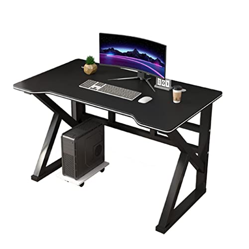 Isuzi Eenvoudig K-vormig gaming-bureau, gamer-werkplek, thuiskantoor, tafel-gamer-werkplek, gamer-werkplek met grote muismat, L 80 cm (L 80 cm)