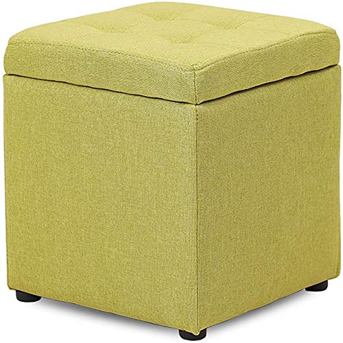 MGEMJMJ Voet Kruk Ingang Opslag Bank Lederen Opslag Ottomans Opslag Banken Entryway Opslag Schoenenrek Voet Kruk Opslag Kruk(Size:30x30x35cm,Color:Green)