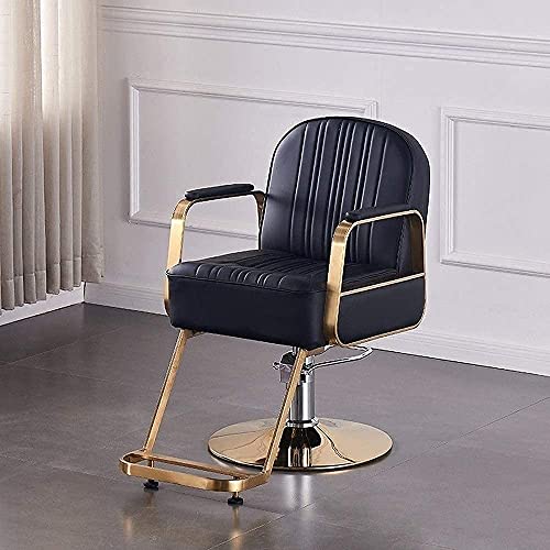 VisEnt Hydraulische stoel voor bedrijf of thuis, schoonheidsstoel kappersstoel stylingstoel kappersstoel kappersstoelen kappersstoel hydraulisch haar (420 lbs) (kleur: B) (A) convenien (A)