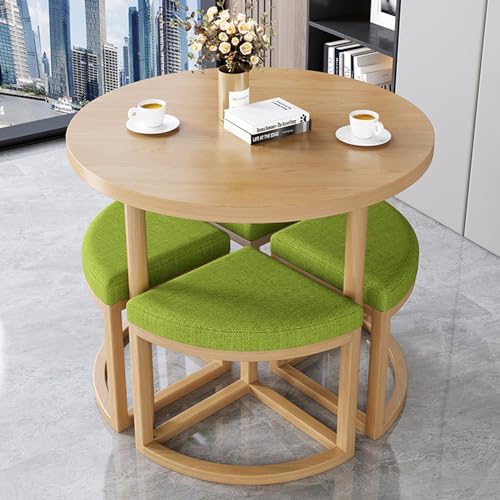 DIHRVTHC Kantoorreceptie Onderhandelingstafel En Stoel, Onderhandelingstafel En Stoelen Set, Kantoor Vergadertafel Zakelijke Salontafel Set, Studeerkamer, Tuin, Balkon, Eettafel (Color : Cloth, Size : Green