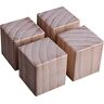 fUfIzU 4-Pack Houten Bedverhogers, Zware Meubelverhogers Olifantenpoten Vierkante Stoelverhoger Liftbank Tafelstoelen Beenverhogers, Voegt 10 Cm Hoogte Toe, Voor Tafel Bureau Slaapbank,5x5×10cm