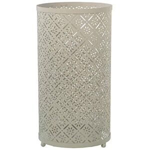 DRW Ronde, opengewerkte paraplustandaard van metaal, wit, 24 x 45 cm DRW Ronde, opengewerkte paraplustandaard van metaal, wit, 24 x 45 cm