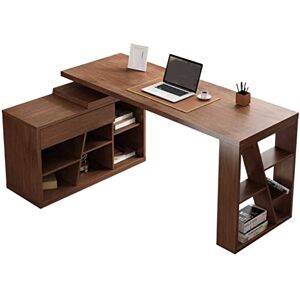 GLigeT Thuiskantoor Multifunctioneel studeerkamerbureau Thuiskantoor PC-bureau Laptopwerkstation met boekenplank en draaibaar kluisje Modern luxe studeerbureau Werkbureau (Color : C)