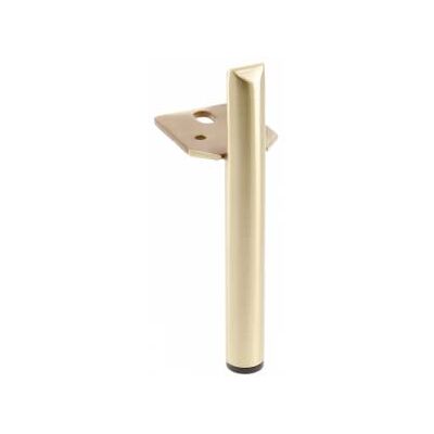 GTV Ronde dwarsdoorsnede ronde meubelpoot van staal Stalen buispoten rond Tafelpoot meubelvoet Hoogte 150 mm Diameter 25 mm Goudgeborsteld GTV Ronde dwarsdoorsnede ronde meubelpoot van staal Stalen buispoten rond Tafelpoot meubelvoet Hoogte 150 mm Diameter 25 mm Goudgeborsteld