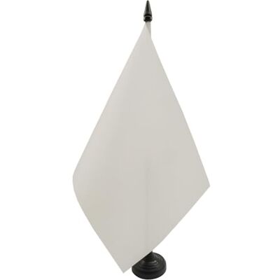 AZ FLAG Plain White Table Flag 5'' x 8'' White Solid color Office Flag 100% Polyester 21 x 14 cm Mini Desk Flag with 10'' Pole and Black Plastic Base AZ FLAG Plain White Table Flag 5'' x 8'' White Solid color Office Flag 100% Polyester 21 x 14 cm Mini Desk Flag with 10'' Pole and Black Plastic Base