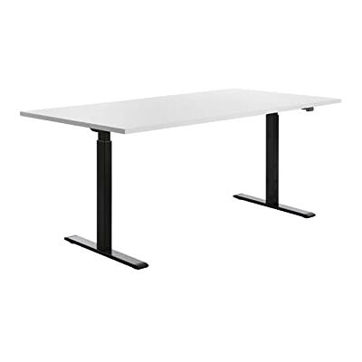 Topstar bureau elektrisch in hoogte verstelbaar recht BxD 1800 x 800 mm wit/zwart Topstar bureau elektrisch in hoogte verstelbaar recht BxD 1800 x 800 mm wit/zwart