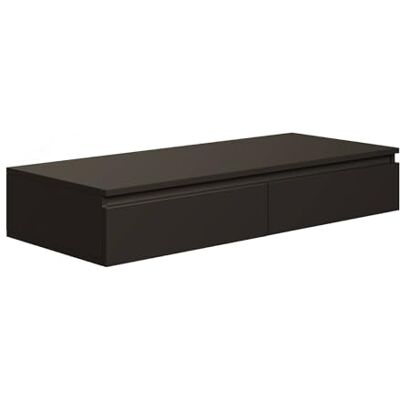 SELSEY Bemmi Kaptafel Wandmontage 120 cm Moderne Make-up Tafel in Zwart met 2 Lades Stijlvol Wandmeubel voor Slaapkamer en Beauty Corner Elegant en Ruimtebesparend SELSEY Bemmi Kaptafel Wandmontage 120 cm Moderne Make-up Tafel in Zwart met 2 Lades Stijlvol Wandmeubel voor Slaapkamer en Beauty Corner Elegant en Ruimtebesparend