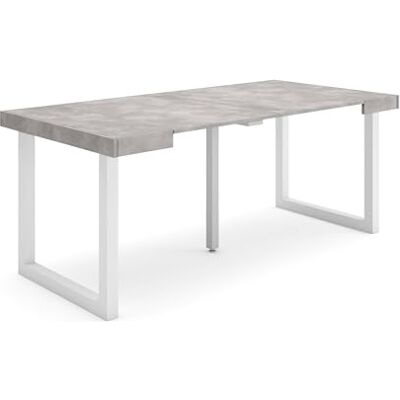 Skraut Home Uitschuifbare Consoletafel Console table 180 Voor 8 personen Massief houten poten Moderne stijl Cement Skraut Home Uitschuifbare Consoletafel Console table 180 Voor 8 personen Massief houten poten Moderne stijl Cement